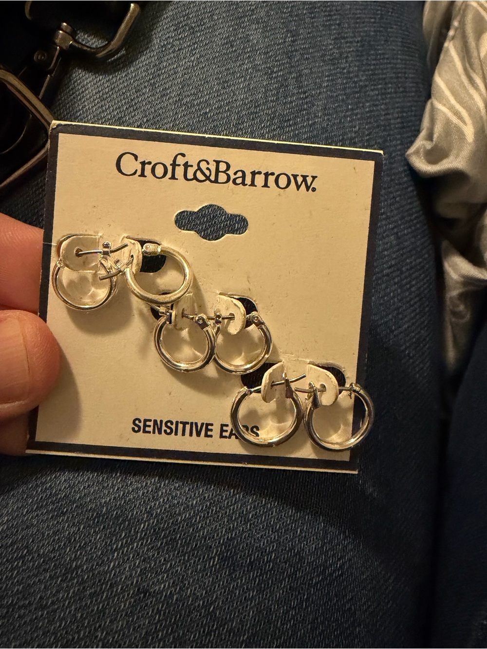 croft & barrow Silver Hoop Earring Set
